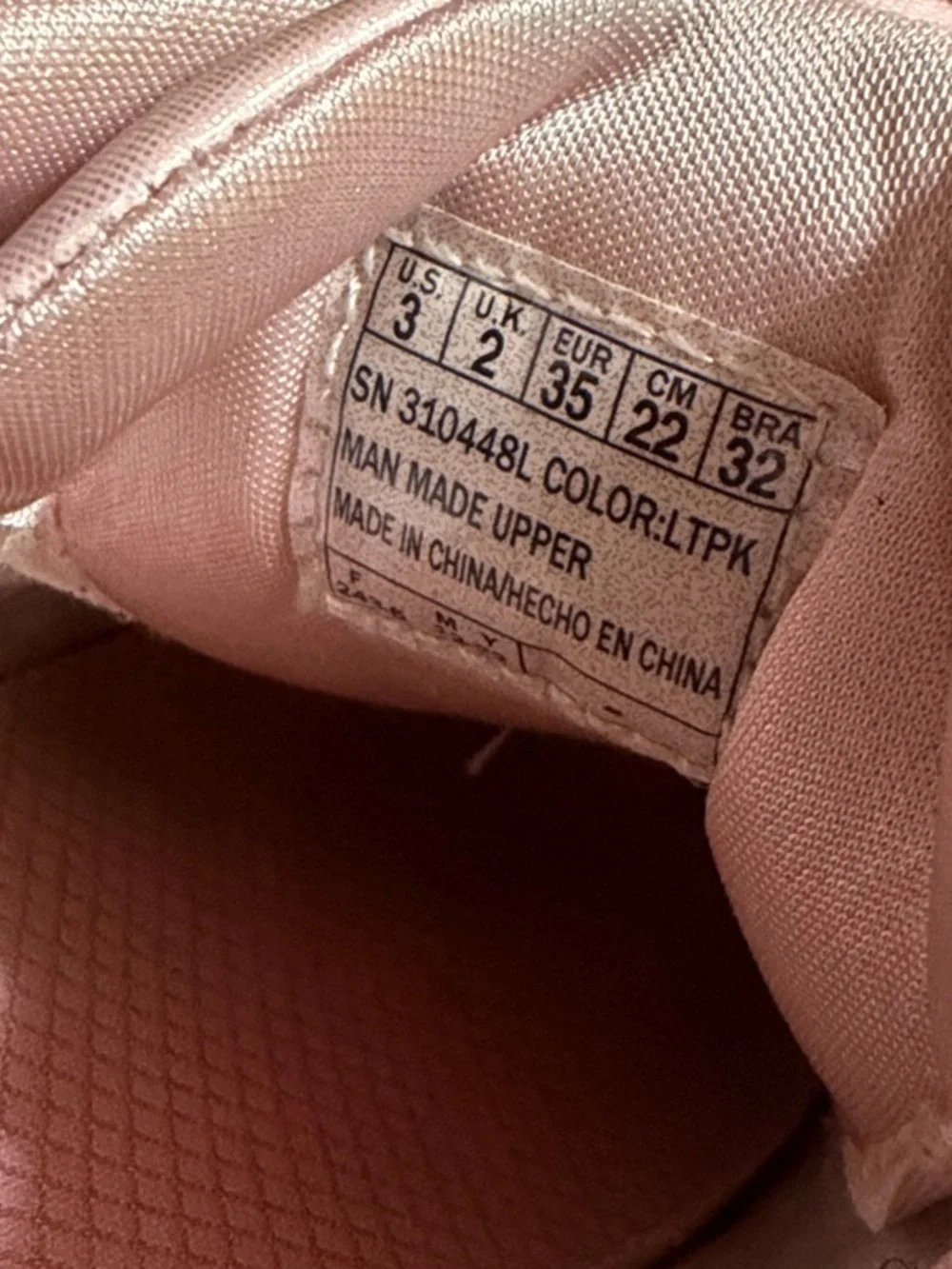 Skechers Kids Size 3 Youth Girls Pink Iridescent Chunky Sneakers